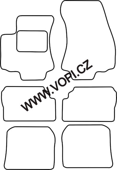 Textil-Autoteppiche Opel Zafira s 3. řadou 1999 - 2004 Royalfit (3420)